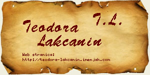 Teodora Lakčanin vizit kartica